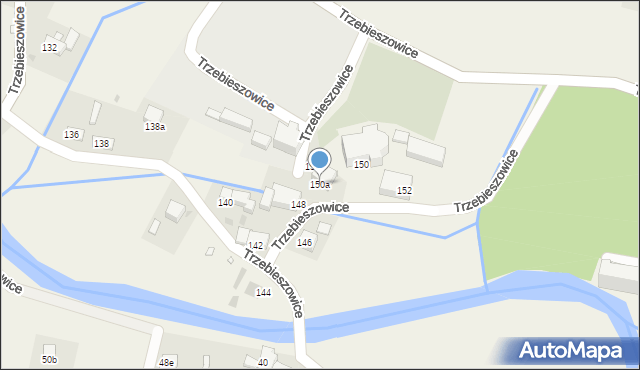 Trzebieszowice, Trzebieszowice, 150a, mapa Trzebieszowice
