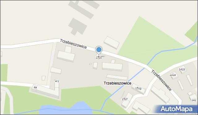 Trzebieszowice, Trzebieszowice, 151c, mapa Trzebieszowice