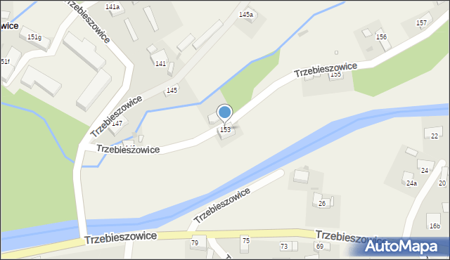 Trzebieszowice, Trzebieszowice, 153, mapa Trzebieszowice
