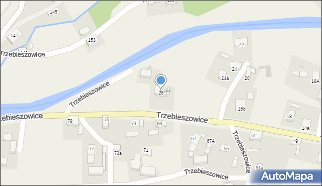 Trzebieszowice, Trzebieszowice, 26, mapa Trzebieszowice