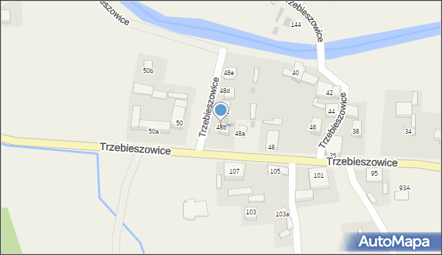 Trzebieszowice, Trzebieszowice, 48b, mapa Trzebieszowice