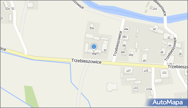 Trzebieszowice, Trzebieszowice, 50a, mapa Trzebieszowice