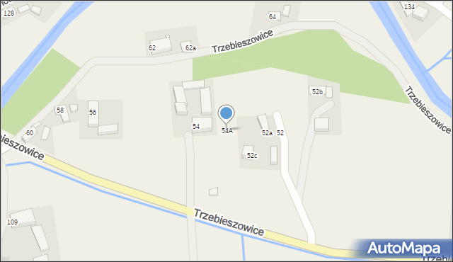 Trzebieszowice, Trzebieszowice, 54A, mapa Trzebieszowice