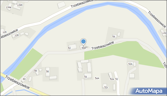 Trzebieszowice, Trzebieszowice, 62a, mapa Trzebieszowice