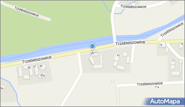 Trzebieszowice, Trzebieszowice, 83, mapa Trzebieszowice