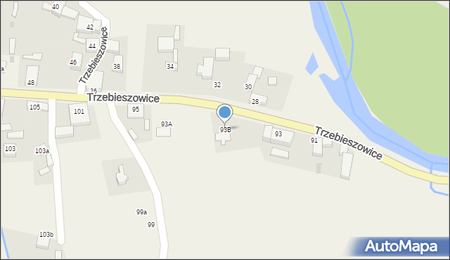 Trzebieszowice, Trzebieszowice, 93B, mapa Trzebieszowice