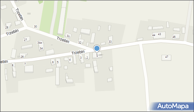 Trzebin, Trzebin, 1, mapa Trzebin