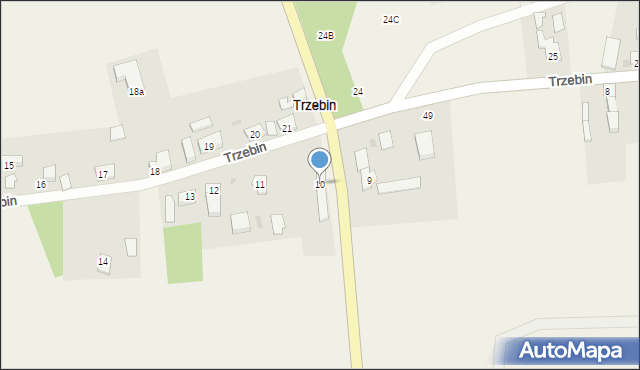 Trzebin, Trzebin, 10, mapa Trzebin