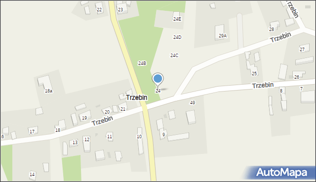 Trzebin, Trzebin, 24, mapa Trzebin