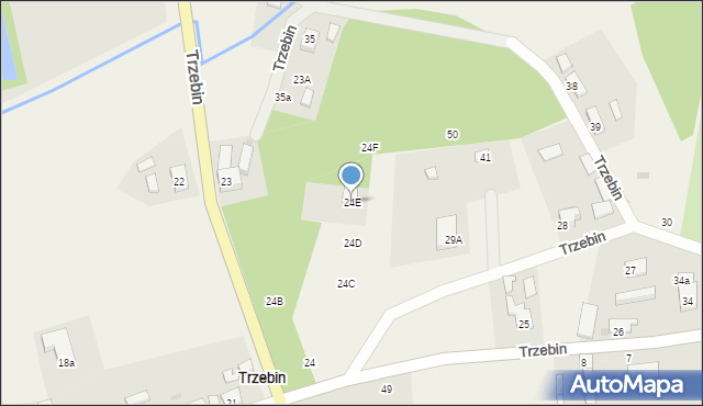 Trzebin, Trzebin, 24E, mapa Trzebin