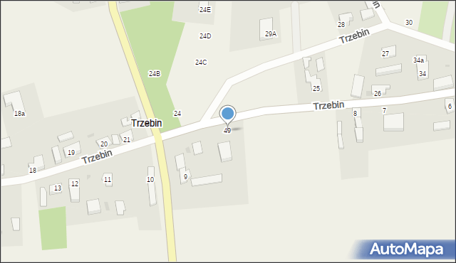 Trzebin, Trzebin, 49, mapa Trzebin