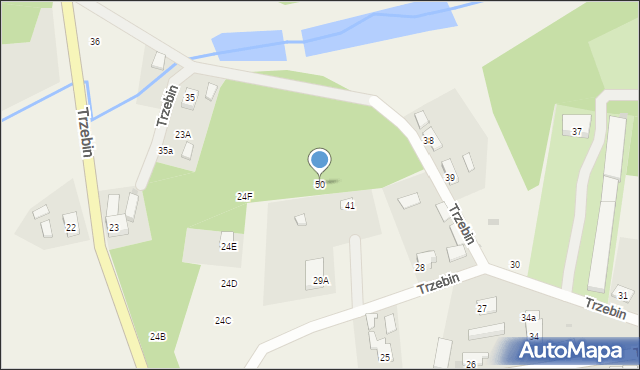 Trzebin, Trzebin, 50, mapa Trzebin