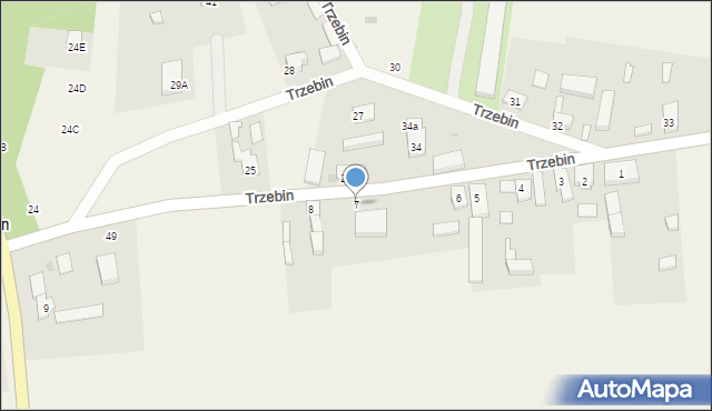 Trzebin, Trzebin, 7, mapa Trzebin