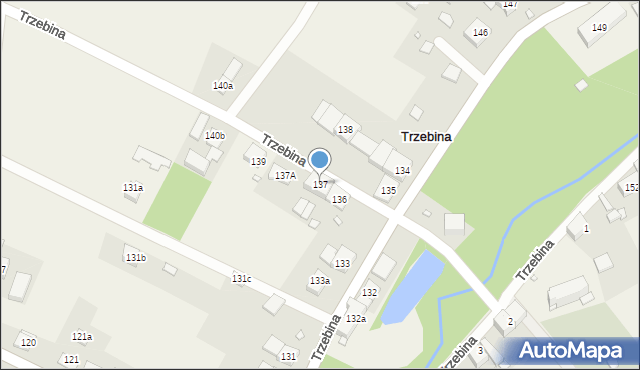 Trzebina, Trzebina, 137, mapa Trzebina