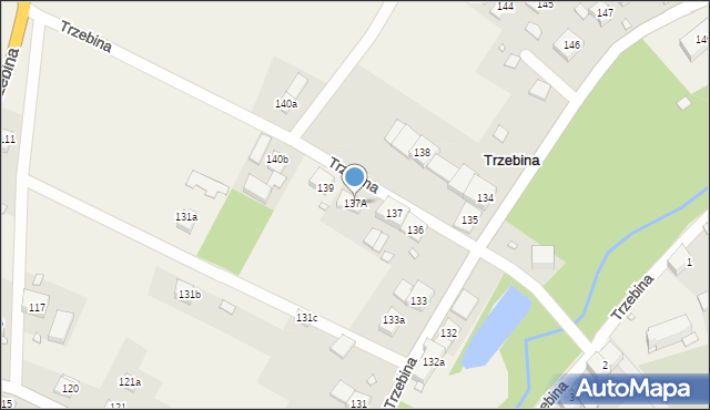 Trzebina, Trzebina, 137A, mapa Trzebina