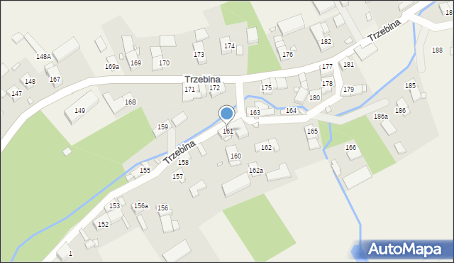 Trzebina, Trzebina, 161, mapa Trzebina