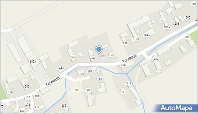 Trzebina, Trzebina, 194a, mapa Trzebina