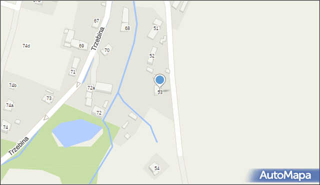 Trzebina, Trzebina, 53, mapa Trzebina