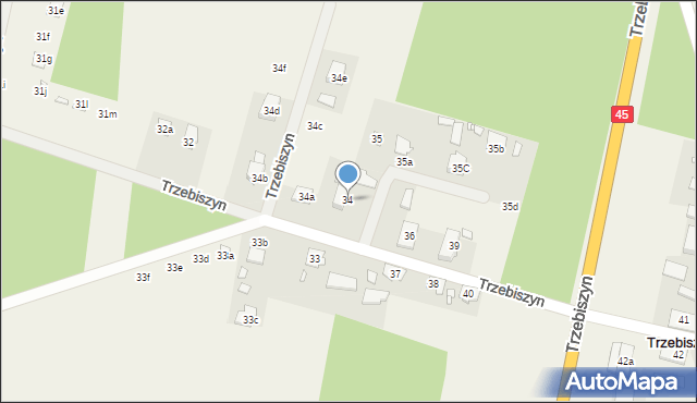 Trzebiszyn, Trzebiszyn, 34, mapa Trzebiszyn