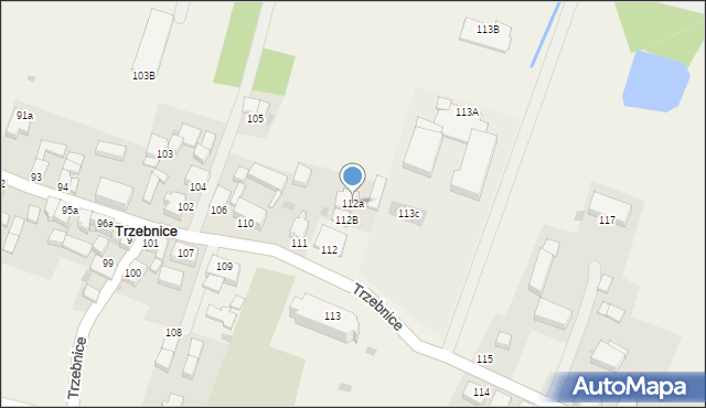 Trzebnice, Trzebnice, 112a, mapa Trzebnice