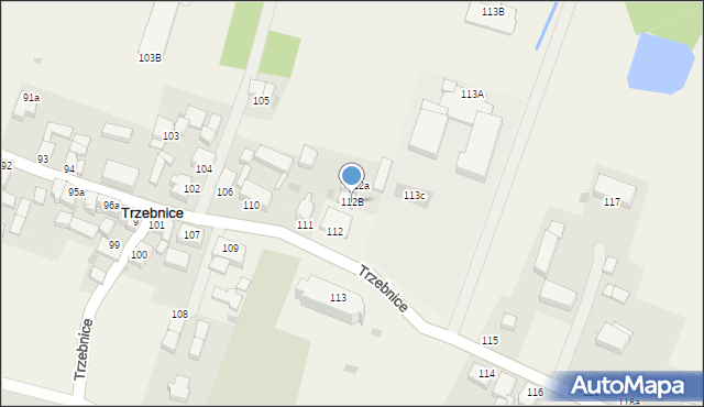 Trzebnice, Trzebnice, 112B, mapa Trzebnice