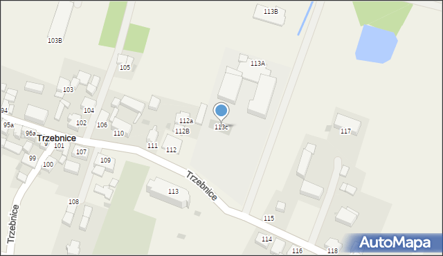 Trzebnice, Trzebnice, 113c, mapa Trzebnice