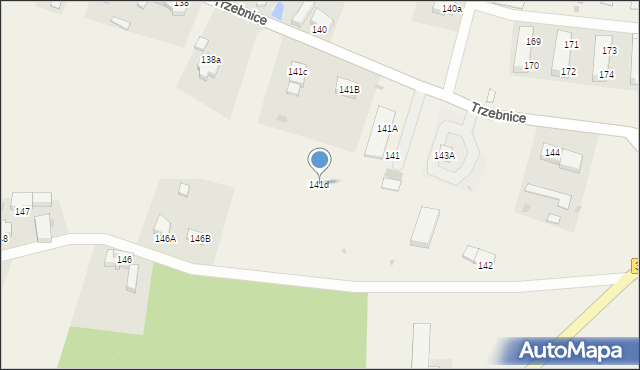 Trzebnice, Trzebnice, 141d, mapa Trzebnice