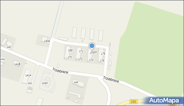 Trzebnice, Trzebnice, 173, mapa Trzebnice