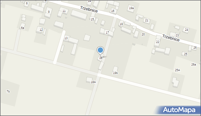 Trzebnice, Trzebnice, 18, mapa Trzebnice