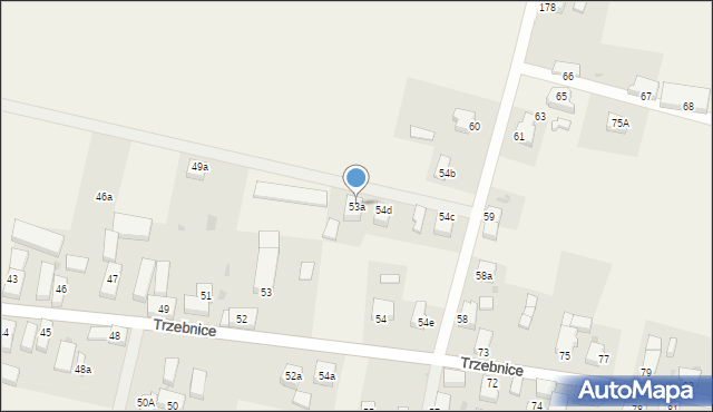 Trzebnice, Trzebnice, 53a, mapa Trzebnice