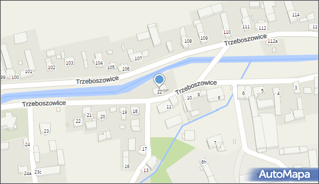 Trzeboszowice, Trzeboszowice, 12, mapa Trzeboszowice