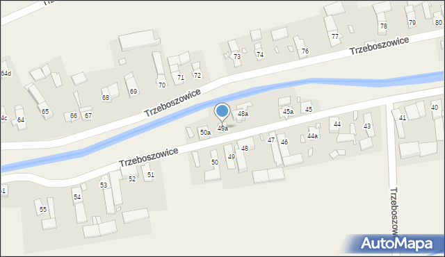 Trzeboszowice, Trzeboszowice, 49a, mapa Trzeboszowice