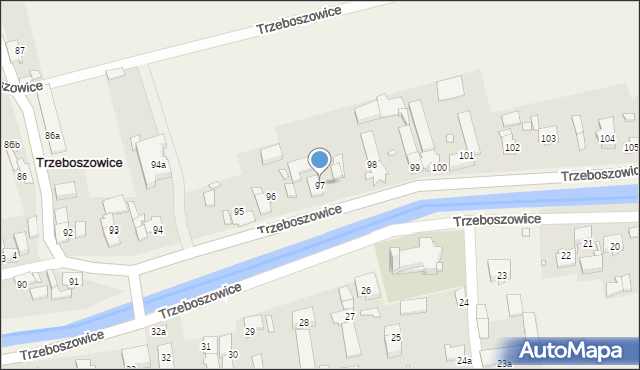 Trzeboszowice, Trzeboszowice, 97, mapa Trzeboszowice