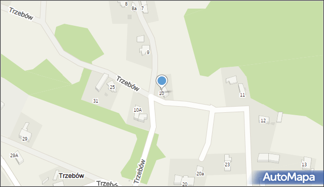 Trzebów, Trzebów, 10, mapa Trzebów