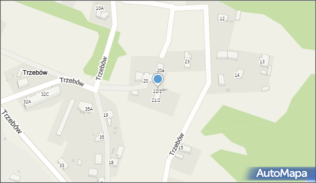 Trzebów, Trzebów, 21/1, mapa Trzebów