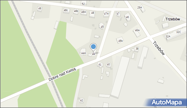 Trzebów, Trzebów, 44, mapa Trzebów