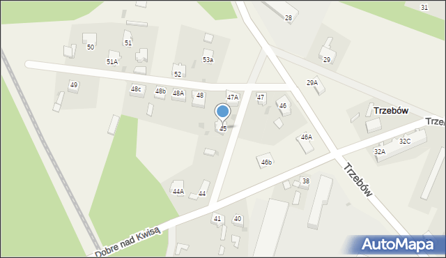 Trzebów, Trzebów, 45, mapa Trzebów