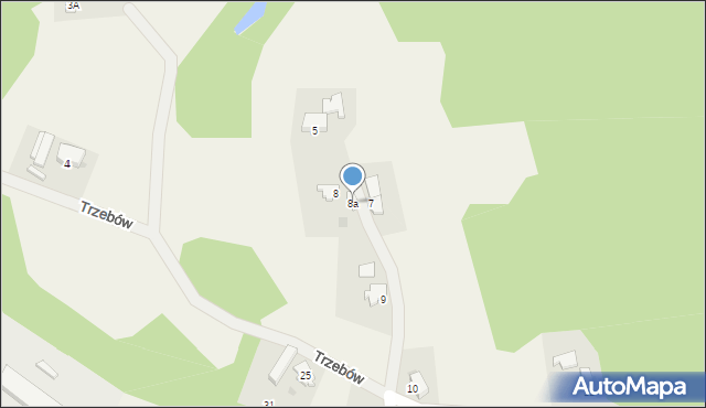Trzebów, Trzebów, 8a, mapa Trzebów