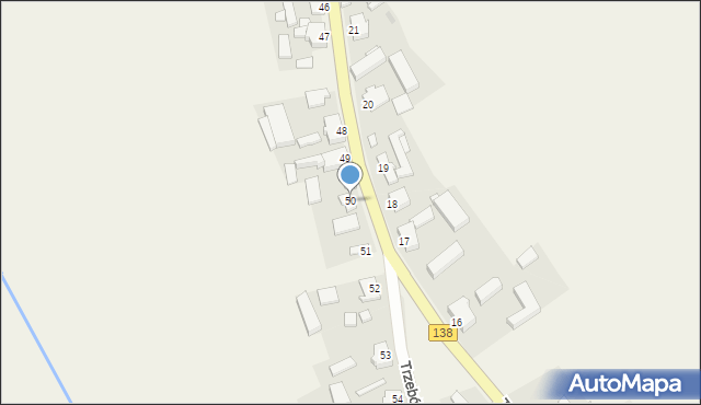 Trzebów, Trzebów, 50, mapa Trzebów