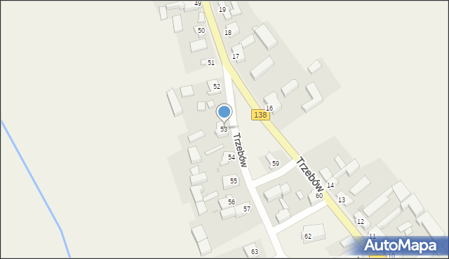 Trzebów, Trzebów, 53, mapa Trzebów