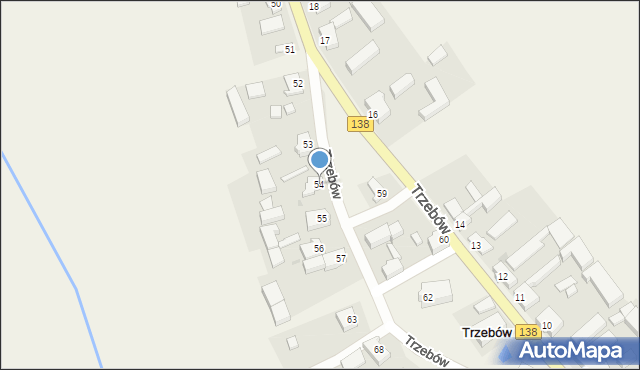 Trzebów, Trzebów, 54, mapa Trzebów
