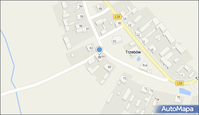 Trzebów, Trzebów, 68, mapa Trzebów