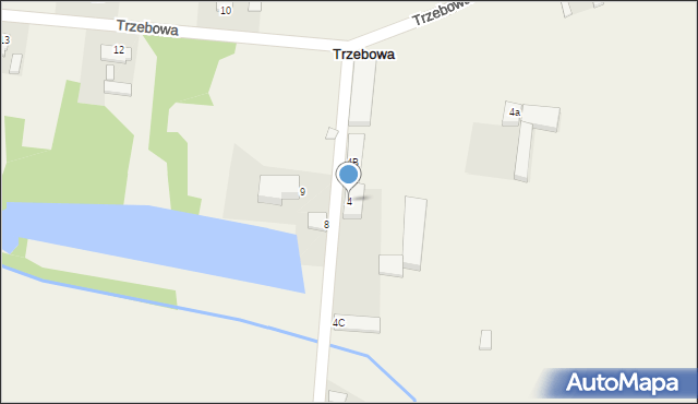 Trzebowa, Trzebowa, 4, mapa Trzebowa