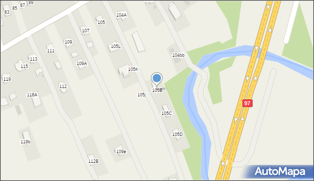 Trzebownisko, Trzebownisko, 105B, mapa Trzebownisko