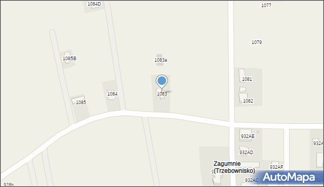 Trzebownisko, Trzebownisko, 1083, mapa Trzebownisko