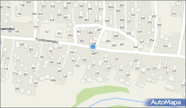 Trzebownisko, Trzebownisko, 338, mapa Trzebownisko