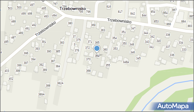 Trzebownisko, Trzebownisko, 364, mapa Trzebownisko