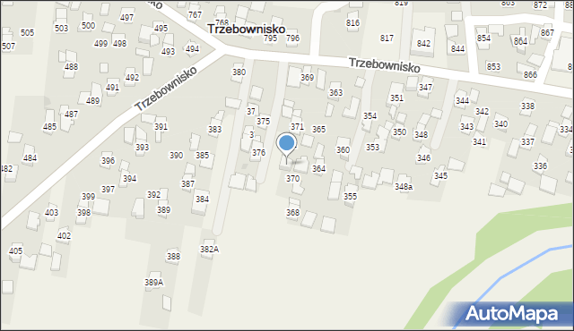 Trzebownisko, Trzebownisko, 371a, mapa Trzebownisko