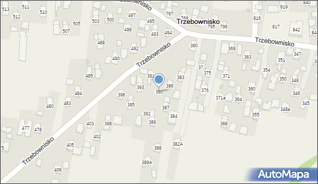 Trzebownisko, Trzebownisko, 390, mapa Trzebownisko