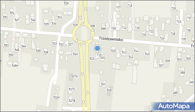 Trzebownisko, Trzebownisko, 522, mapa Trzebownisko